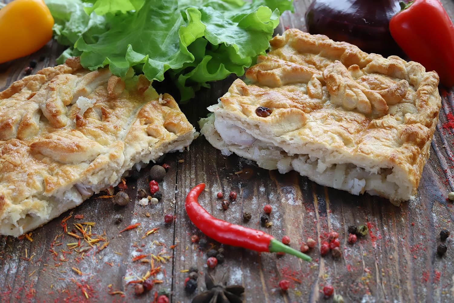 img_8599 Пирог с палтусом (морской язык), картофелем и луком — изображение 1