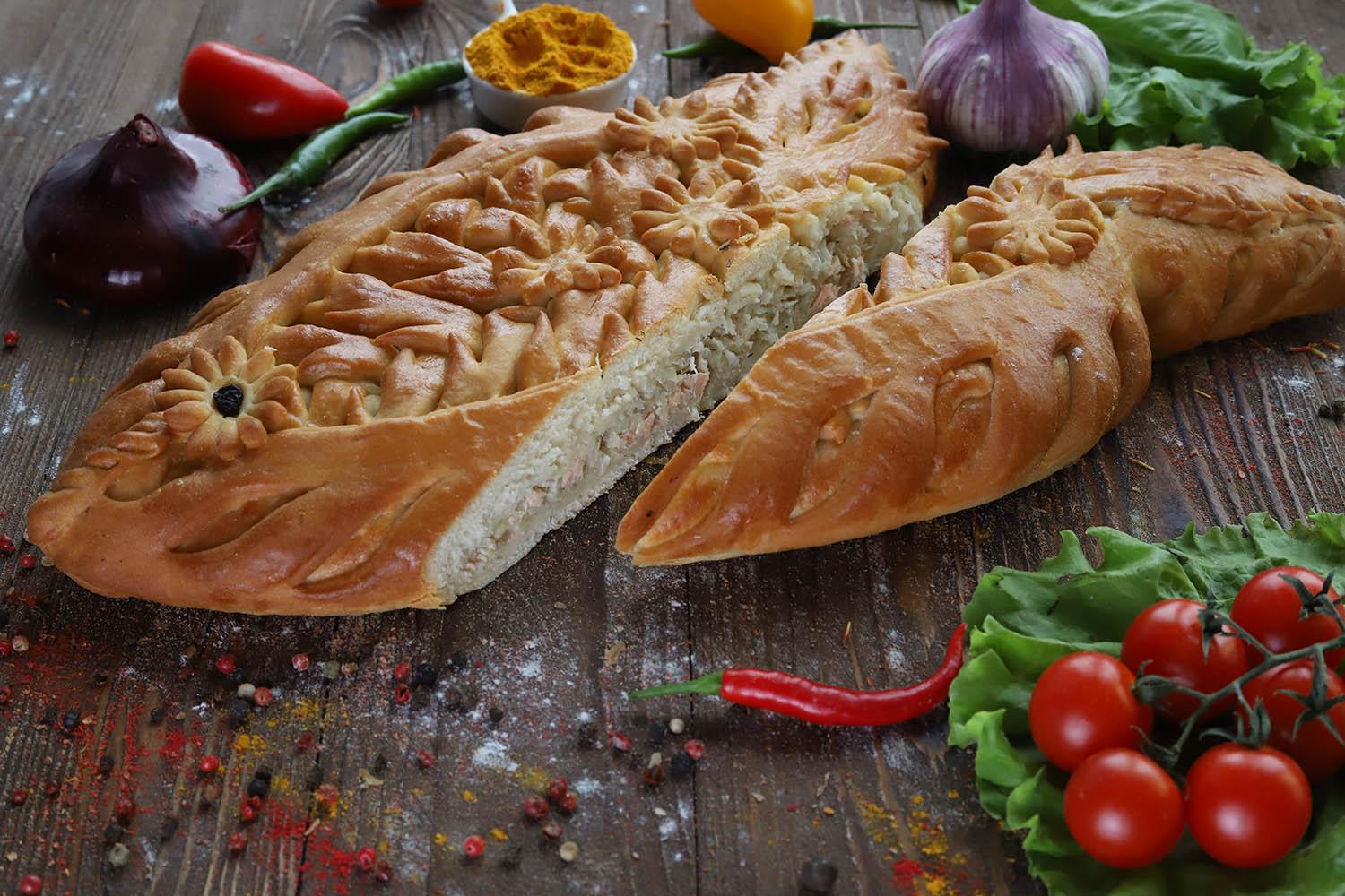 img_8614 Пирог с сёмгой, картофелем, луком и зеленью — изображение 1